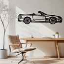 Mercedes SL55 R230 Metal Wall Art – Rotating Wheels Car Silhouette Decor – AMG-Inspired Gift for Car Lovers 🚗✨ -KAFMEKA082
