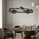 Mercedes SL55 R230 Metal Wall Art – Rotating Wheels Car Silhouette Decor – AMG-Inspired Gift for Car Lovers 🚗✨ -KAFMEKA082