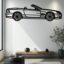 Mercedes SL55 R230 Metal Wall Art – Rotating Wheels Car Silhouette Decor – AMG-Inspired Gift for Car Lovers 🚗✨ -KAFMEKA082