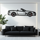 Mercedes SL55 R230 Metal Wall Art – Rotating Wheels Car Silhouette Decor – AMG-Inspired Gift for Car Lovers 🚗✨ -KAFMEKA082