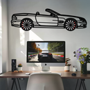 Mercedes SL55 R230 Metal Wall Art – Rotating Wheels Car Silhouette Decor – AMG-Inspired Gift for Car Lovers 🚗✨ -KAFMEKA082