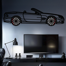 Mercedes SL55 R230 Metal Wall Art – Rotating Wheels Car Silhouette Decor – AMG-Inspired Gift for Car Lovers 🚗✨ -KAFMEKA082