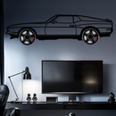 Ford Mustang 1971 Metal Car Wall Art – Rotating Wheels Classic Muscle Car Decor, Garage & Office Gift-KAFMEKA086