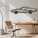 1971 Road Runner Side Profile Metal Wall Art – Classic Muscle Car Silhouette with Rotating Wheels | Garage & Office Decor Gift-KAFMEKA087