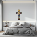 Sacred Cross Metal Wall Art – Christian UV Printed Religious Decor-KAFUVM011
