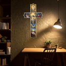 Sacred Cross Metal Wall Art – Christian UV Printed Religious Decor-KAFUVM011