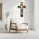 Sacred Cross Metal Wall Art – Christian UV Printed Religious Decor-KAFUVM011