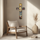 Sacred Cross Metal Wall Art – Christian UV Printed Religious Decor-KAFUVM011