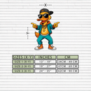 Hip Hop Duck Metal Wall Art – Funny UV Printed Urban Decor-KAFUVM004
