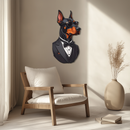 Gentleman Doberman Metal Wall Art – Cool Dog UV Decor-KAFUVM005
