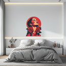 Red Rose Woman Metal Wall Art – Bold Feminine UV Printed Decor-KAFUVM017