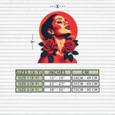 Red Rose Woman Metal Wall Art – Bold Feminine UV Printed Decor-KAFUVM017