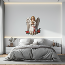 Christmas Angel Metal Wall Art – Holy Child UV Printed Decor-KAFUVM018