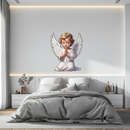 Praying Baby Angel Metal Wall Art – Religious Nursery Decor-KAFUVM020