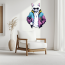 Street Style Cat Metal Wall Art – Cool Urban Decor-KAFUVM028