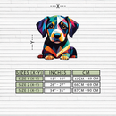 Colorful Geometric Puppy Metal Wall Art Decor-KAFUVM032