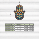 Hamsa Eye Wall Art – Boho Evil Eye Metal Decor-KAFUVM036