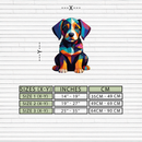 Colorful Geometric Dog Metal Wall Art – Bold Puppy Decor-KAFUVM038