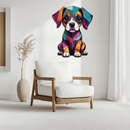 Geometric Puppy Metal Wall Art – Color Pop Dog Decor-KAFUVM039