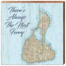 Block Island, Rhode Island Map | Wall Art Print on Real Wood