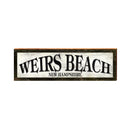 Weirs Beach New Hampshire Sign | Wall Art Print on Real Wood