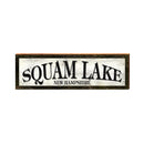 Squam Lake New Hampshire Sign | Wall Art Print on Real Wood