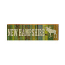 New Hampshire Moose Green Boards | Wall Art Print on Real Wood