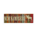 New Hampshire Moose Orange Boards | Wall Art Print on Real Wood