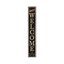 Welcome Lake Winnipesaukee Kayak Black Latitude Longitude | Wall Art Print on Real Wood