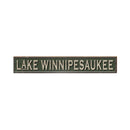 Lake Winnipesaukee Green Sign | Wall Art Print on Real Wood