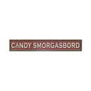 Candy Smorgasbord Red Sign | Wall Art Print on Real Wood