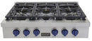 Kucht 36"  Stainless Propane Cooktop-KFX369T/LP-B