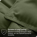 King/Cal King Wrinkle-Resistant Down Alternative Comforter Set in Olive Green