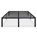 King 18-inch High Rise Heavy Duty Black Metal Platform Bed Frame
