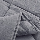 King Size Grey 3 Piece Microfiber Reversible Comforter Set