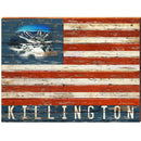 Killington American Flag | Wall Art Print on Real Wood
