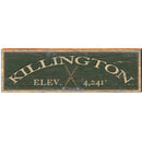 Killington Ski Elevation Green | Wall Art Print on Real Wood