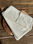 Verona Waffle Kitchen Towels – Soft Neutral Absorbent Dish Towels