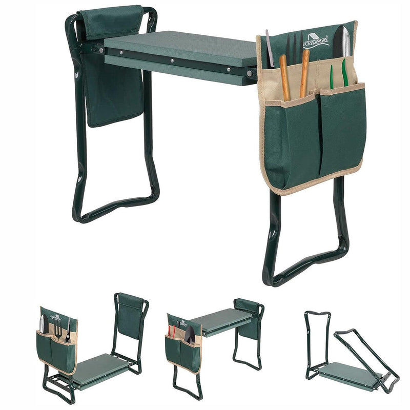 Widen Garden Kneeler Folding Garden Stools Bench and Seat with 2 Tool Pouches