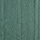 King size Lightweight 100-Percent Cotton Reversible Knit Blanket in Green