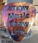 Know Music Know Life Guitar Pick Metal Art