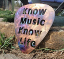 Know Music Know Life Guitar Pick Metal Art