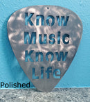Know Music Know Life Guitar Pick Metal Art