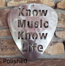 Know Music Know Life Guitar Pick Metal Art