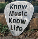 Know Music Know Life Guitar Pick Metal Art
