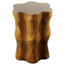 Haussmann Wood Stump End Table Knobby Root 16 in DIA x 20 in Height Oak Oil