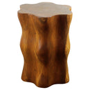 Haussmann Wood Stump End Table Knobby Root 16 in DIA x 20 in Height Oak Oil