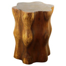 Haussmann Wood Stump End Table Knobby Root 16 in DIA x 20 in Height Oak Oil