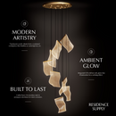 Sheets Chandelier (Round Ceiling Mount)