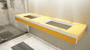 The Original Floating Bathroom Vanity Kit™ with Orange Waterproof Board & Original Vanity Bracket®